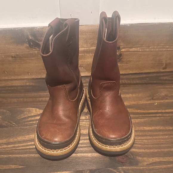 Classic Brown Kids Leather Boots - Picture 4 of 4